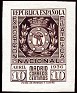 Spain 1936 Philately 10 CTS Brown Edifil 727